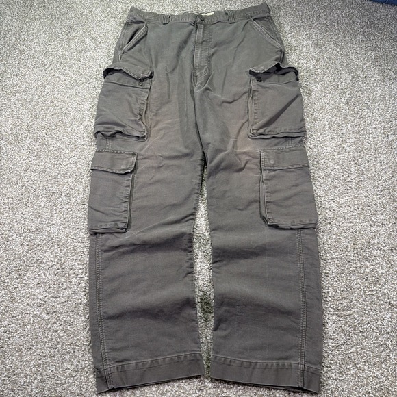 American Eagle Outfitters Other - Vintage American Eagle Brown Cargo Pants Faded Y2k Essential Style Baggy 36/31